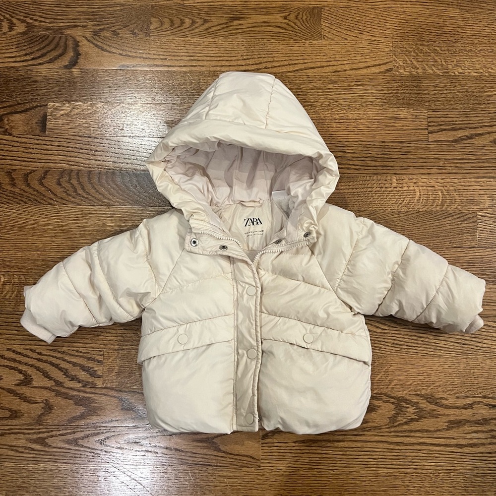 Zara Beige Infant Puffer Jacket